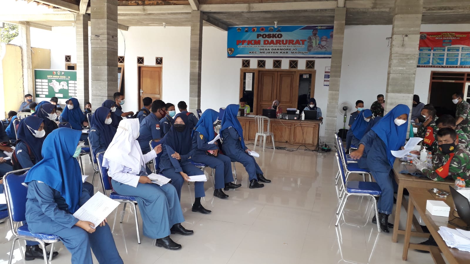 320 Siswa SMKN 1 Mejayan Mengikuti Vaksin Tahap 1 | SMK N 1 Mejayan