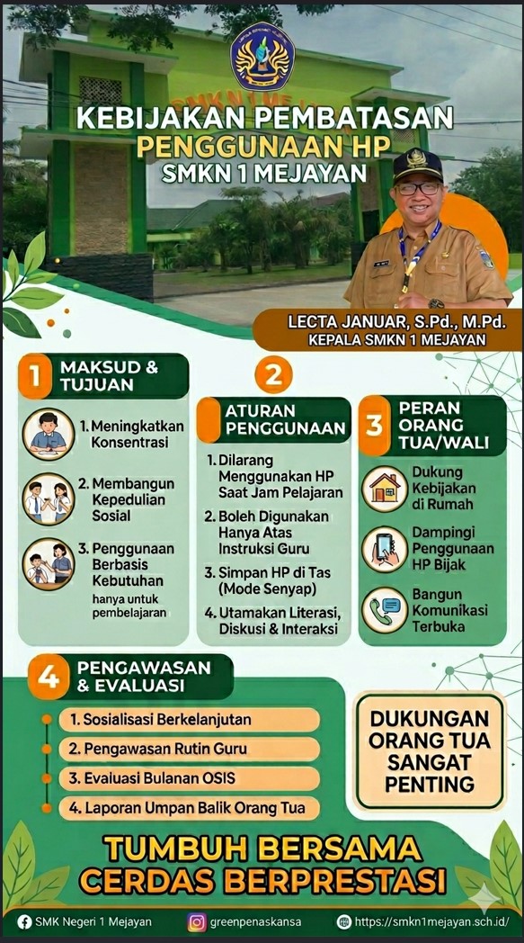 Fokus Belajar, Ukir Prestasi: SMKN 1 Mejayan Terapkan Pembatasan Penggunaan HP